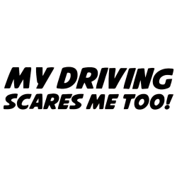 My driving scares me too