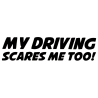 My driving scares me too