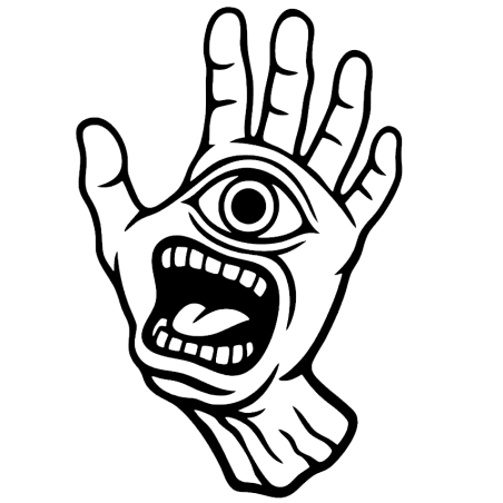 Screaming hand